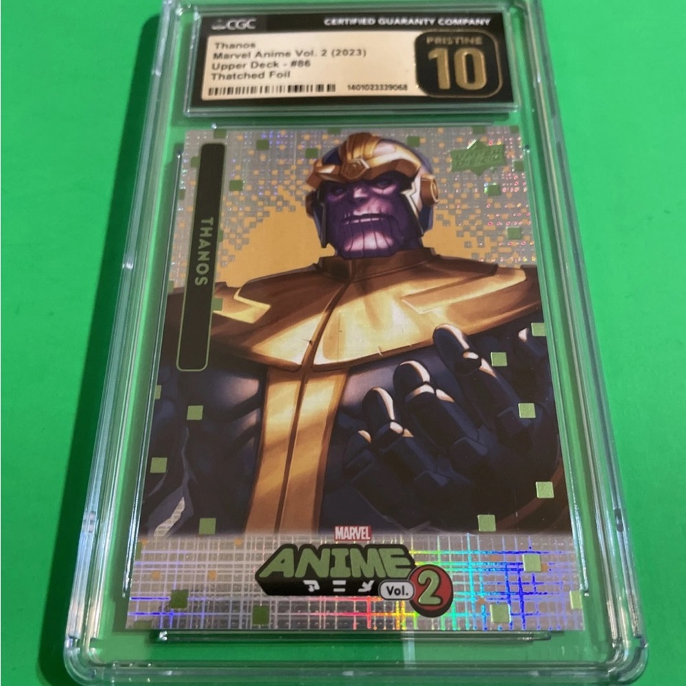 2023 Upper Deck Marvel Anime Vol. 2 Thanos #86 Thatched Foil CGC 10!